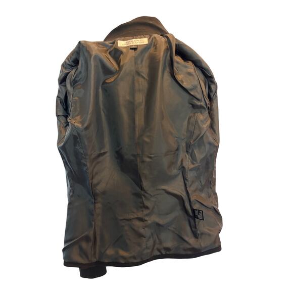 TAHARI ASL Black Blazer Jacket Lined Tapered Waist 2 Snap Close Size 4 - Picture 5 of 5